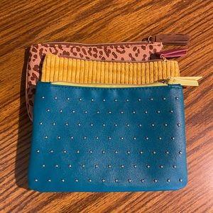 3 small Ipsy makeup bags